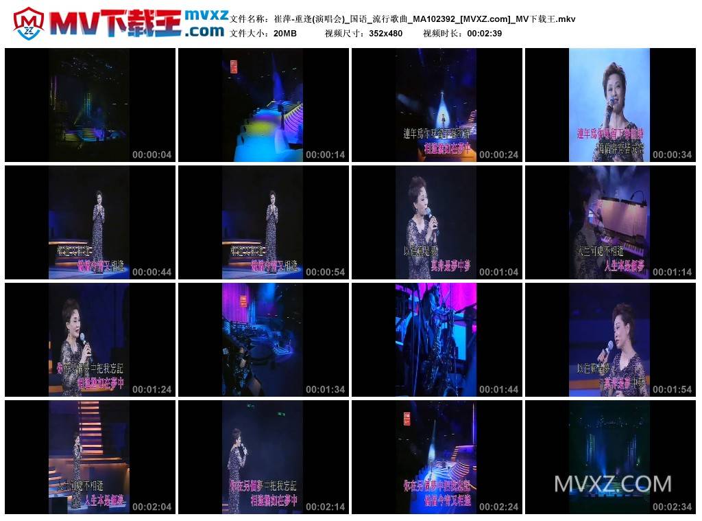 崔萍-重逢(演唱会)_国语_流行歌曲_MA102392